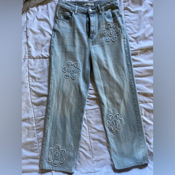 Pacsun 90’s Boyfriend Flower Jeans - Picture 1 of 6
